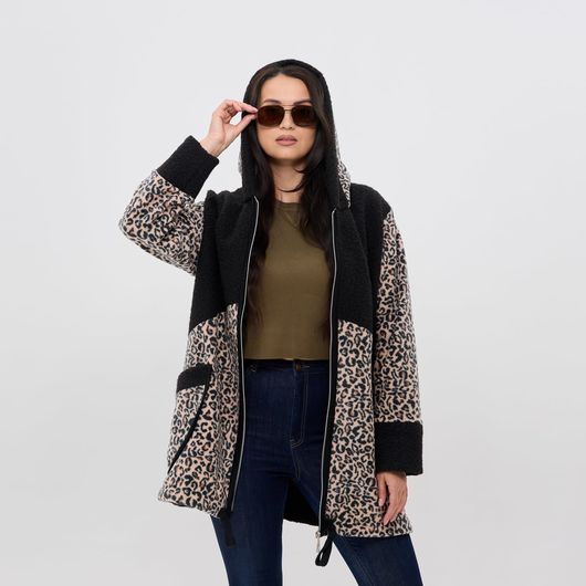 Пальто ЛеоХит, леопард бежевый, Цвет: Бежевый , Размер: 62, изображение 5