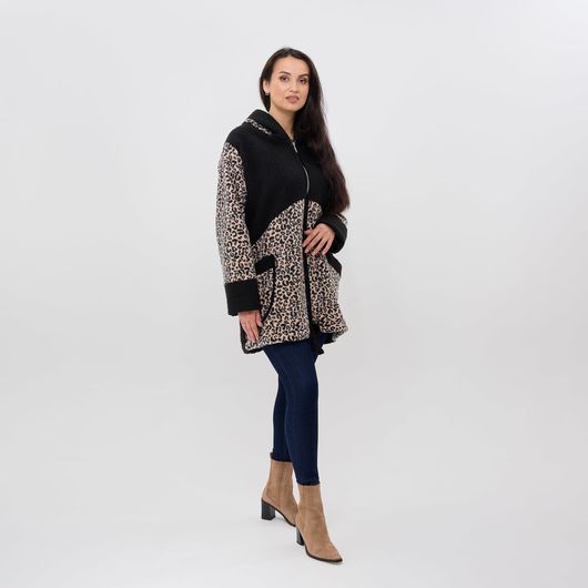 Пальто ЛеоХіт, бежевий леопард, Колір: Бежевий , Розмір: 54, зображення 7