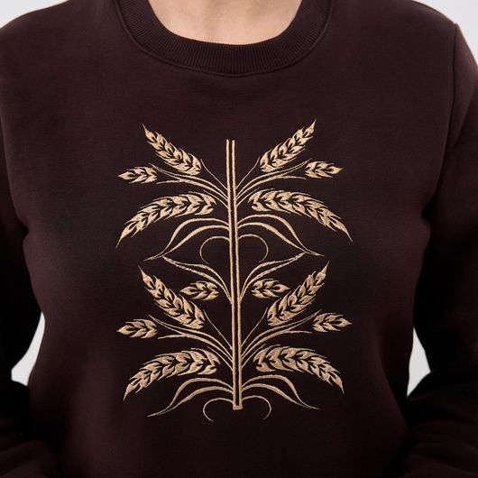 Вышиванка-джемпер Ярослава, коричневый, Цвет: Коричневый, Размер: 2XL, изображение 9