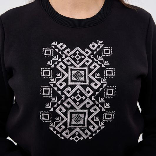 Вишиванка-джемпер Ярослава, чорний, Колір: Чорний, Розмір: 5XL, зображення 3