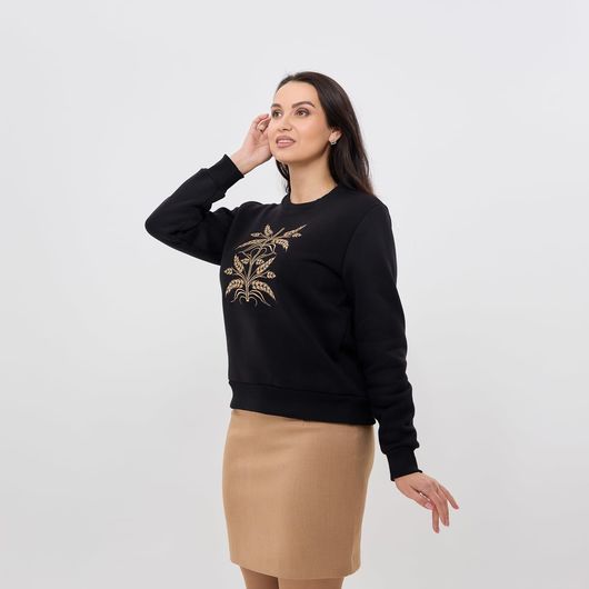 Вишиванка-джемпер Ярослава, чорний, Колір: Чорний, Розмір: 5XL, зображення 4