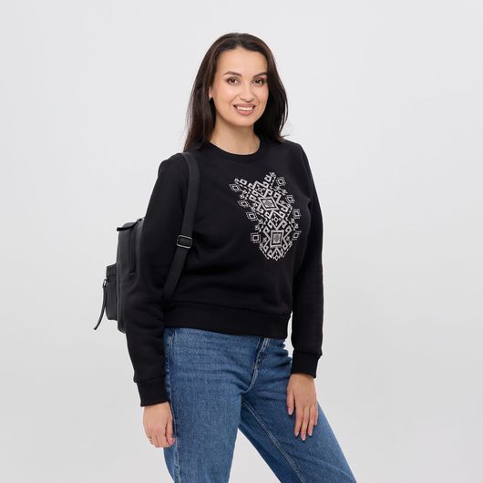 Вышиванка-джемпер Ярослава, черный, Цвет: Черный, Размер: 3XL