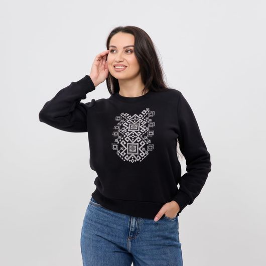 Вишиванка-джемпер Ярослава, чорний, Колір: Чорний, Розмір: 5XL, зображення 8