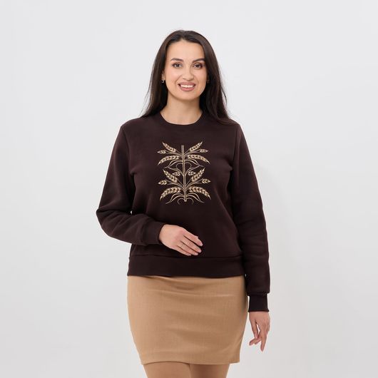 Вышиванка-джемпер Ярослава, коричневый, Цвет: Коричневый, Размер: XL, изображение 4