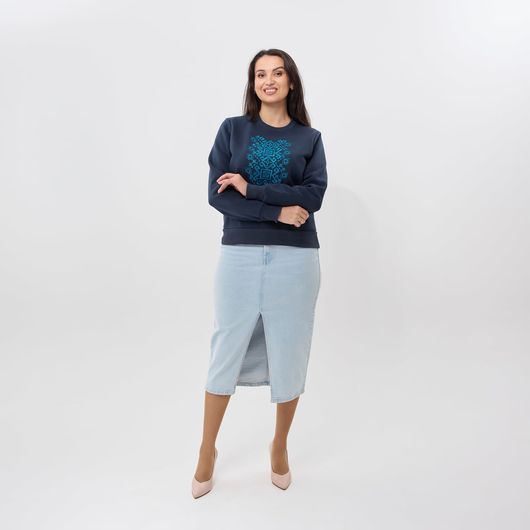 Вишиванка-джемпер Ярослава, синій, Колір: Синій, Розмір: XL, зображення 3