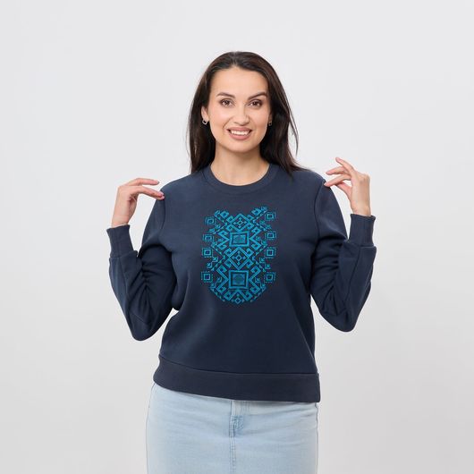 Вишиванка-джемпер Ярослава, синій, Колір: Синій, Розмір: XL, зображення 9