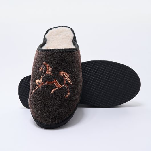 Домашние Тапочки Рута, коричневые, Цвет: Коричневый, Размер обуви : 38