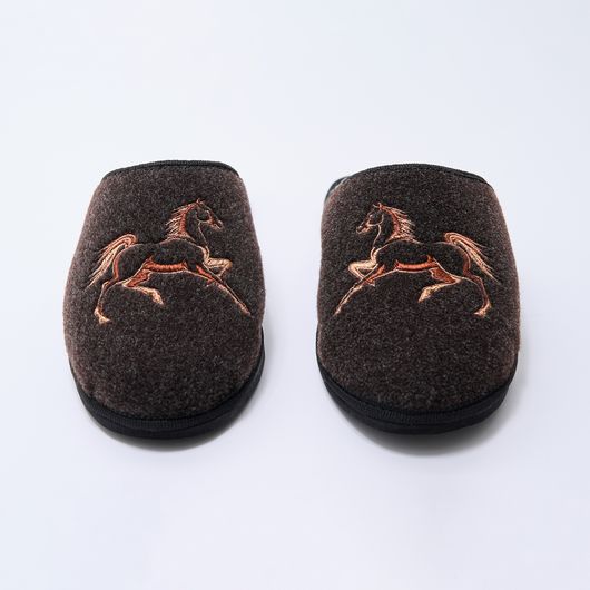 Домашние Тапочки Рута, коричневые, Цвет: Коричневый, Размер обуви : 38, изображение 2