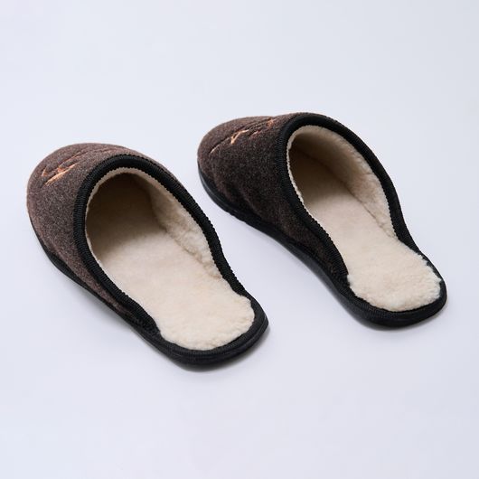 Домашние Тапочки Рута, коричневые, Цвет: Коричневый, Размер обуви : 39, изображение 4