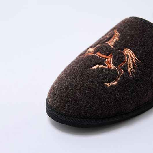 Домашні капці Рута, коричневі, Колір: Коричневий, Розмір взуття: 37, зображення 3