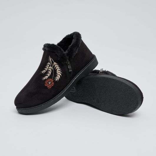 Напівчоботи Аніта, чорні з вишивкою колоски, Колір: Чорні з вишивкою колоски, Розмір: 39, зображення 3