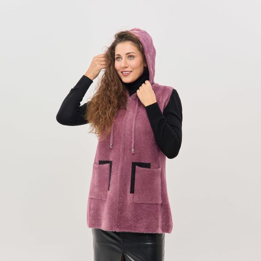 Жилет Амилия, розовый, Цвет: Розовый , изображение 2