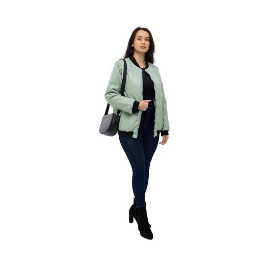 Куртка-бомбер Кежуал, мятная, Цвет: Мятный , Размер: 44, изображение 4