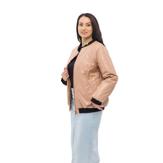 Куртка-бомбер Кежуал, бежевая, Цвет: Бежевый , Размер: 44, изображение 6