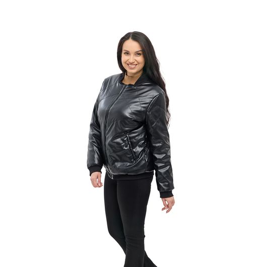 Куртка-бомбер Кежуал, черная, Цвет: Черный, Размер: 44