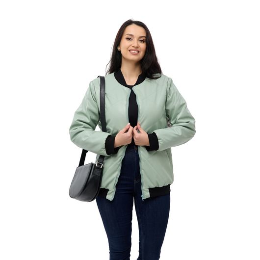 Куртка-бомбер Кежуал, мятная, Цвет: Мятный , Размер: 44, изображение 5