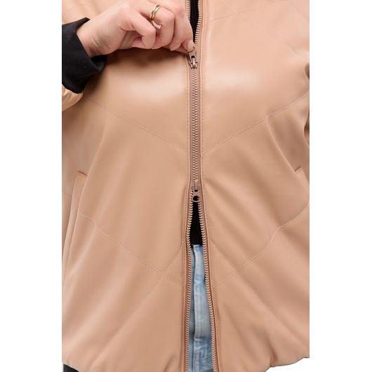 Куртка-бомбер Кежуал, бежевая, Цвет: Бежевый , Размер: 44, изображение 3