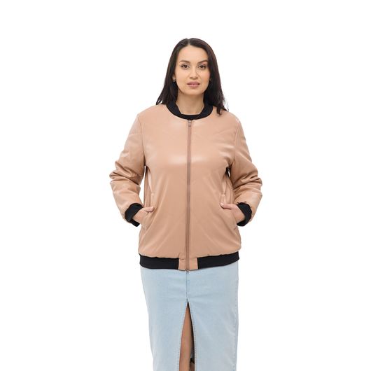 Куртка-бомбер Кежуал, бежевая, Цвет: Бежевый , Размер: 50, изображение 5