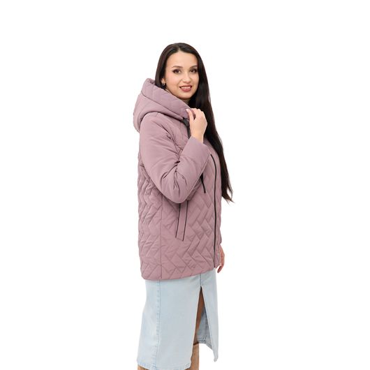 Куртка Ніка, пудрова, Колір: Пудровий , Розмір: 60, зображення 5