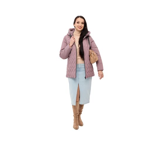 Куртка Ника, пудровая, Цвет: Пудровый , Размер: 54, изображение 8