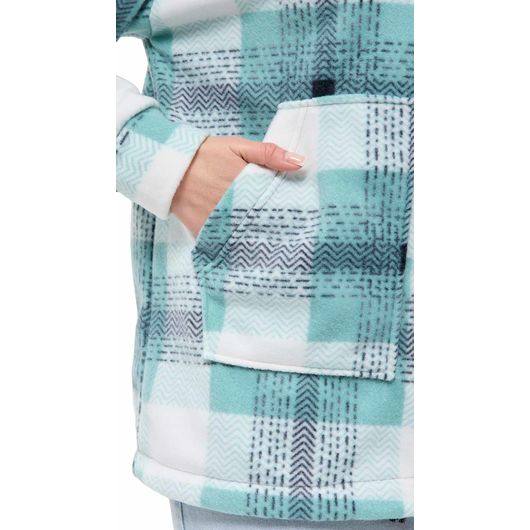 Куртка Флиса, клетка мятный, Цвет: Мятный , Дизайн: Клетка , Размер: 50, изображение 5