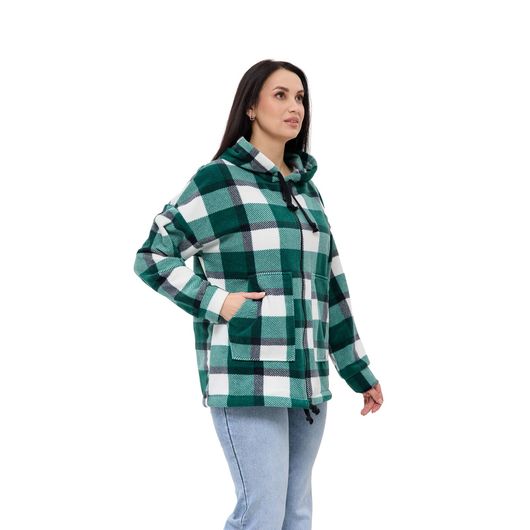 Куртка Флісу, клітинка, зелена, Колір:  Зелений, Дизайн: Клітина, Розмір: 56, зображення 6
