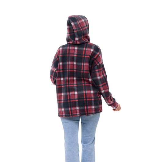 Куртка Флиса, клетка красная, Цвет: Красный , Дизайн: Клетка , Размер: 48, изображение 3