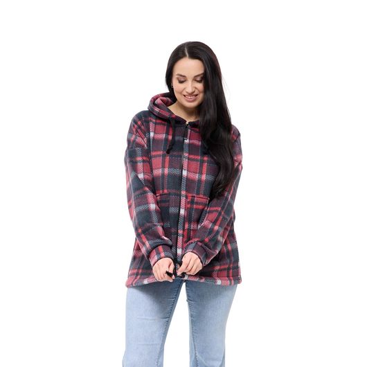 Куртка Флиса, клетка красная, Цвет: Красный , Дизайн: Клетка , Размер: 50, изображение 4