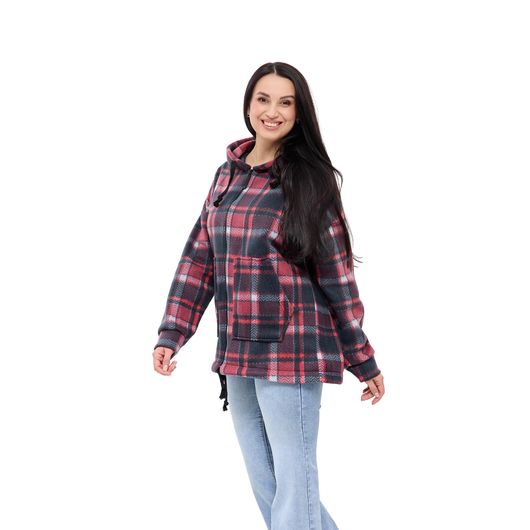 Куртка Флиса, клетка красная, Цвет: Красный , Дизайн: Клетка , Размер: 50