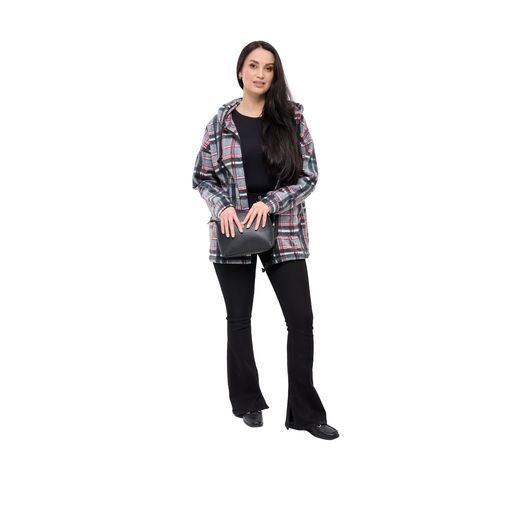 Куртка Флісу, клітинка сіра, Колір: Сірий, Дизайн: Клітина, Розмір: 52, зображення 2