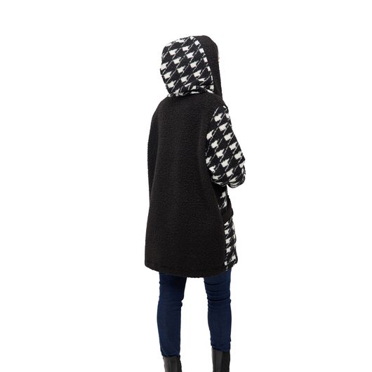 Пальто Шарман, гусиная лапка, черно-белое, Цвет: Гусиная лапка (большая), Размер: 50, изображение 4