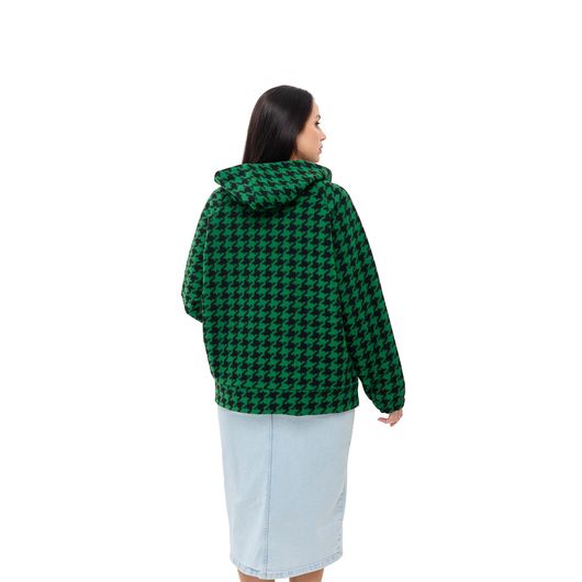 Пальто Шарман, гусяча лапка, укорочене, зелене, Колір:  Зелений, Розмір: 54, зображення 3