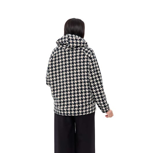 Пальто Шарман, гусиная лапка, укороченное, Цвет: Гусиная лапка , Размер: 48, изображение 4