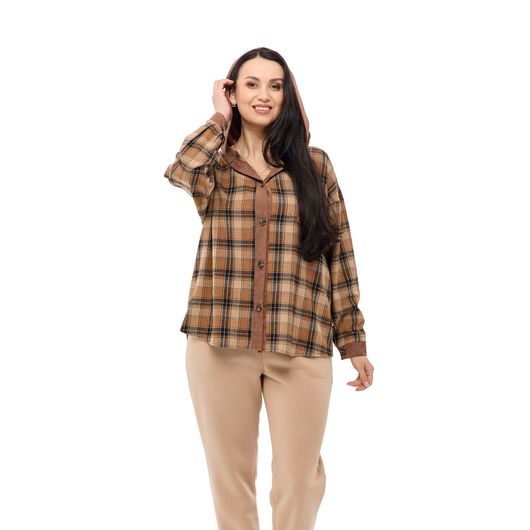 Рубашка Мелли, бежевая, Цвет: Бежевый , Размер: 58-60, изображение 4