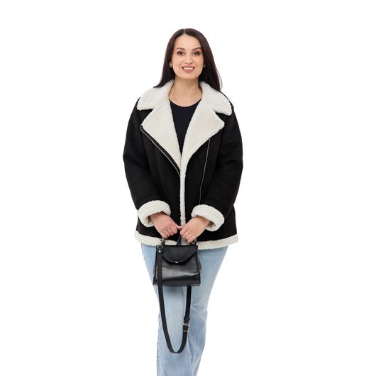 Дубленка Лавита, черная, Цвет: Черный, Размер: 50, изображение 3