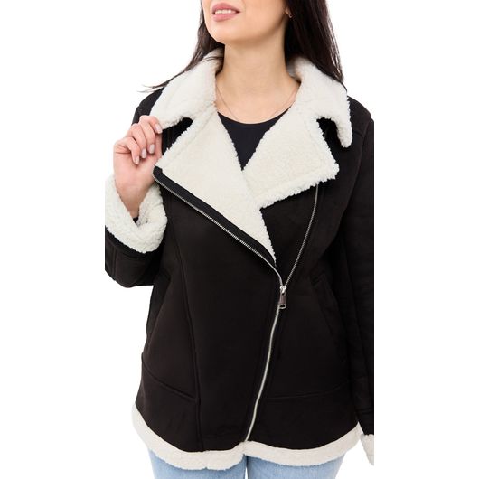 Дубленка Лавита, черная, Цвет: Черный, Размер: 60, изображение 8