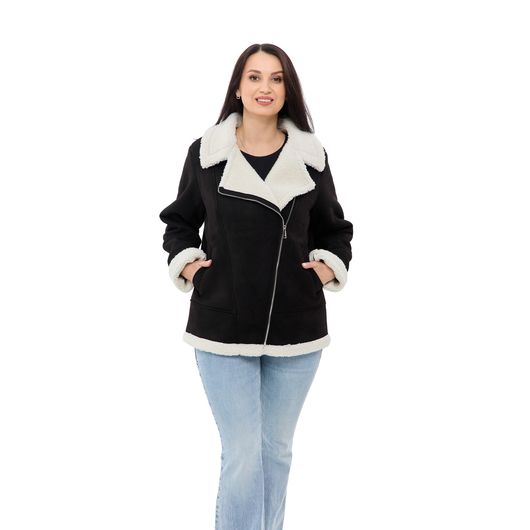 Дубленка Лавита, черная, Цвет: Черный, Размер: 50