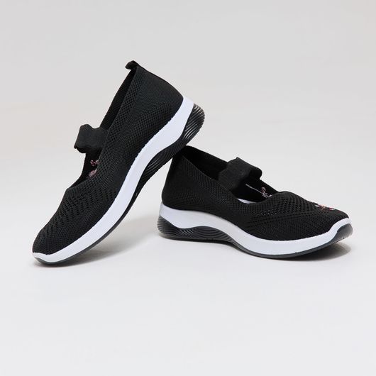 Слипоны Сакура, черные, Цвет: Черный, Размер обуви : 38, изображение 5