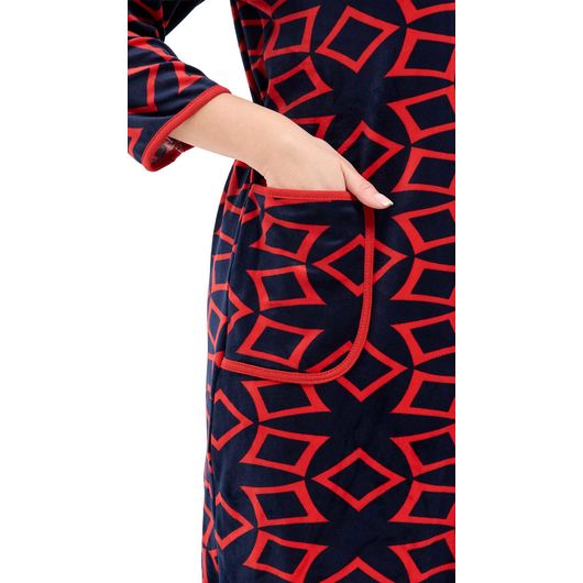 Халат Нежность велюра, красный, Цвет: Красный , Размер: 60-62, изображение 6