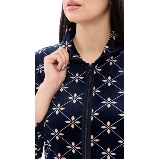 Халат Нежность велюра, синий Звезда, Цвет: Синий Звезда, Размер: 56-58, изображение 6