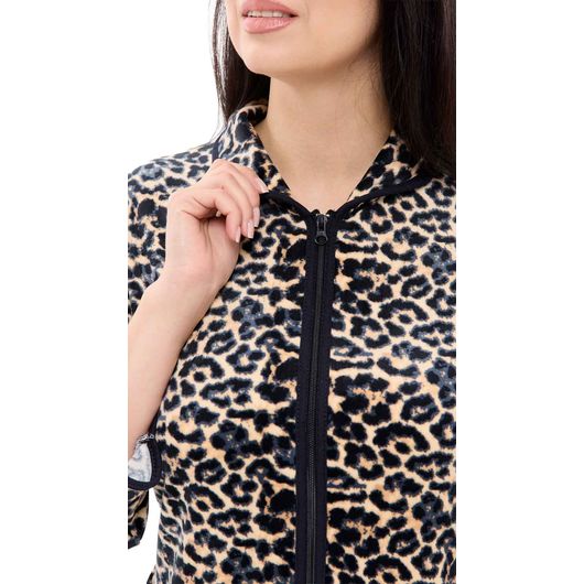 Халат Нежность велюра, Леопард, Цвет: Леопард , Размер: 60-62, изображение 5