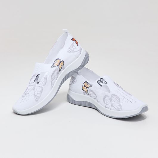 Слипоны Грейс, бабочки серебряные, Цвет: Бабочки серебренные , Размер обуви : 41, изображение 2