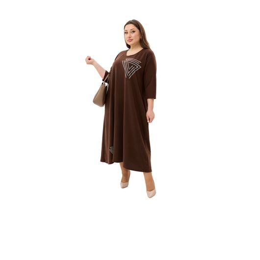 Сукня Сафіра, коричнева, Колір: Коричневий, Розмір: 56, зображення 2